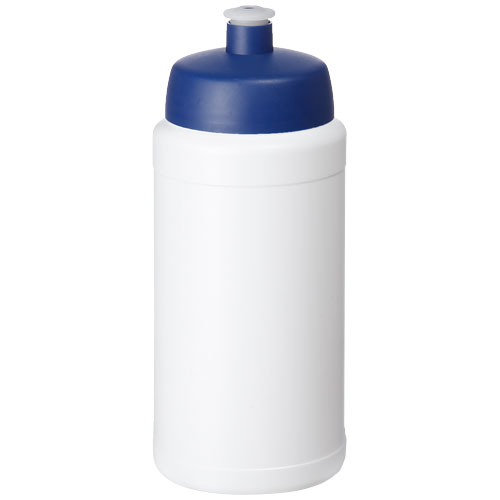 Bouteille 500ml publicitaire avec bouchon sport Baseline® Blanc / Bleu